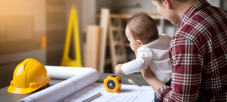 Reconversion professionnelle après bébé : et si vous choisissiez le BTP?